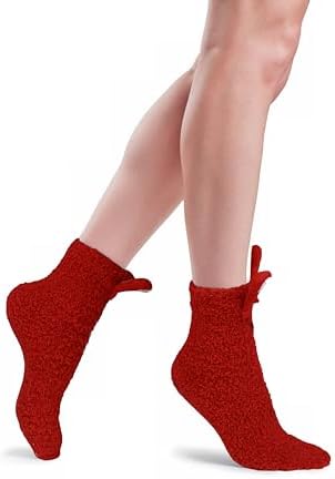 Cute Warm Fuzzy Socks with Grips for Girls