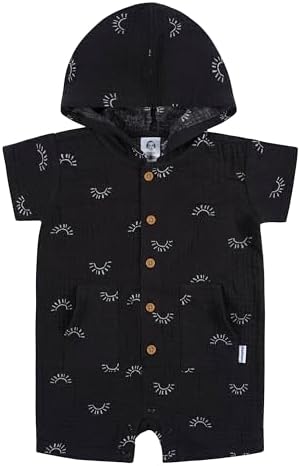 Gerber Baby Boys Cotton Romper with Snaps