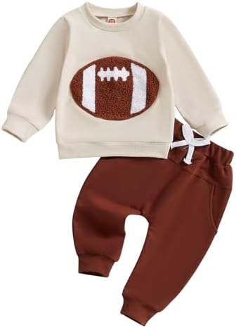 COORAL Boys Girls Football Set 2-Piece Toddler Outfit - Soft Stretchy