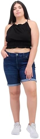 Celebrity Pink Womens Plus Size Bermuda Shorts Darkest Night 16W