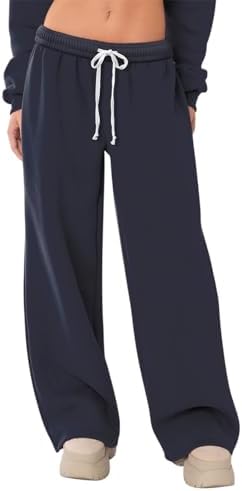 Warm Fleece-Lined Womens Pullover Sweatpants for Winter