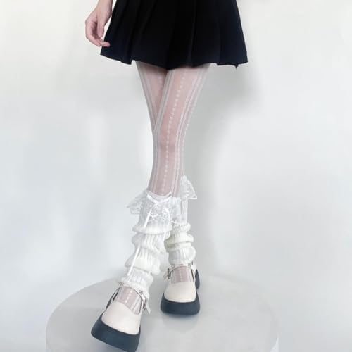 Y2K Knitted Leg Warmers for Women Kawaii Design