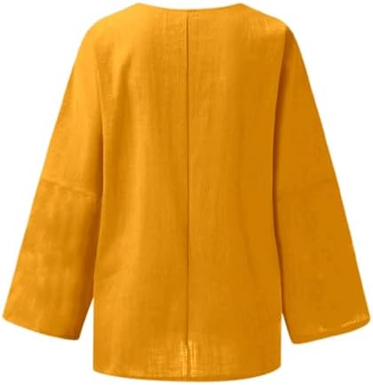 V Neck Linen Blouse One Piece