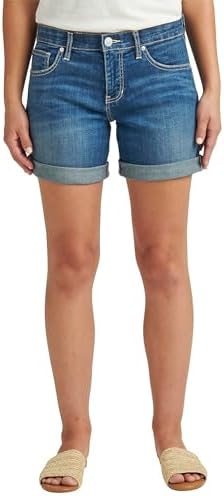 JAG Womens Petite Alex Mid Rise Boyfriend Short