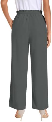 High Waist Waffle Knit Pants for Women