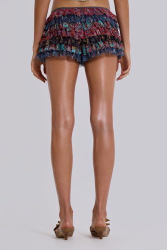 Festive Lace Ruffle Shorts