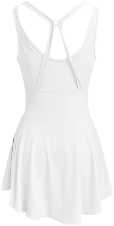Womens Tennis Dress with Built-In Shorts and Bra