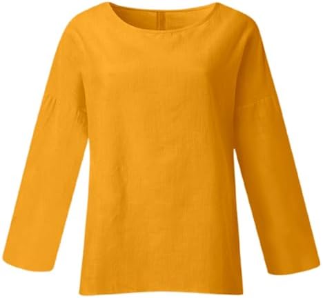 V Neck Linen Blouse One Piece