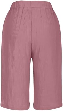 AboutYes Women 2025 Summer High Waist Bermuda Shorts with Pockets