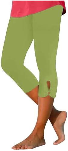 HIGH WAIST STRETCH Fabric Compression Casual Workout Capri Leggings