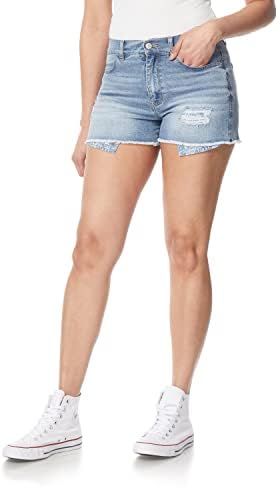 WallFlower Womens Trendy Mid-Rise Stretch Shorts