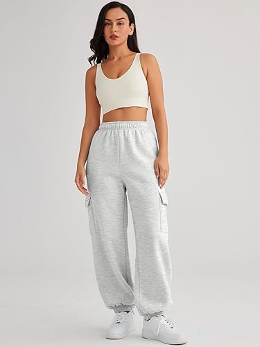 AUTOMET Womens oversized padded cargo sweatpants