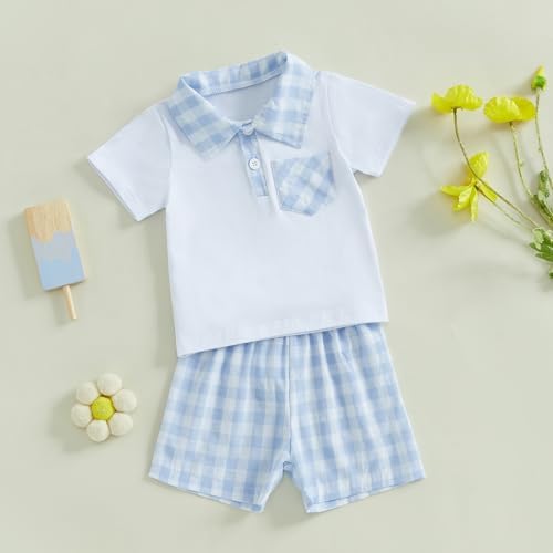 Emmababy Checkered Toddler Outfit Boys