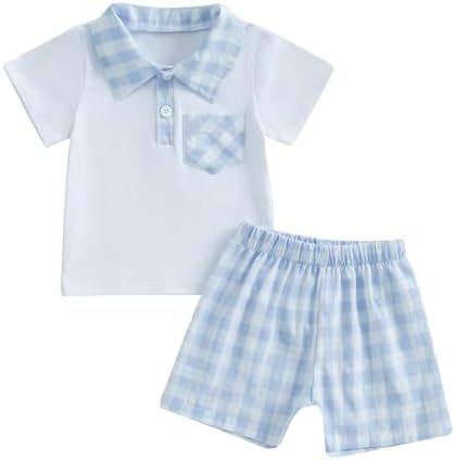 Emmababy Checkered Toddler Outfit Boys