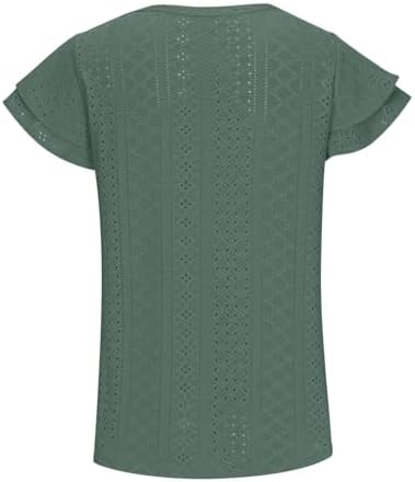 Womens Summer Lace-Short Sleeve Shirts for 2025