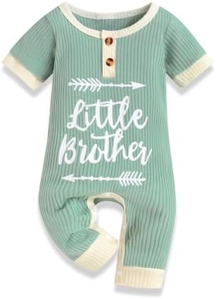 Newborn Baby Boy Romper Short Sleeve Outfits Jumpsuit