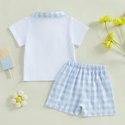 Emmababy Checkered Toddler Outfit Boys