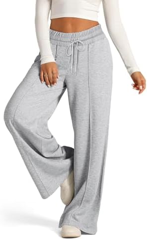 Y2K Wide Leg Joggers for Women - Casual High Waisted with Drawstring Pockets