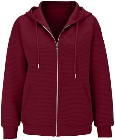 Trendy Zip-Up Womens Fashion Hoodie