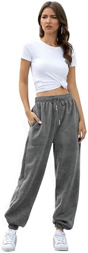 Stay Warm Stay Comfortable Cinch Bottom Sweatpants with Pockets for Women