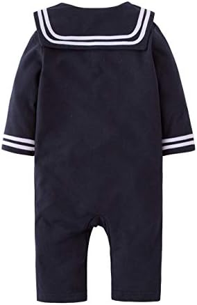 Navy Kids Sailor Stripe Romper for Boys
