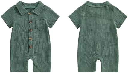 Premium Cotton Infants Boys Summer Romper - Soft Comfortable Durable