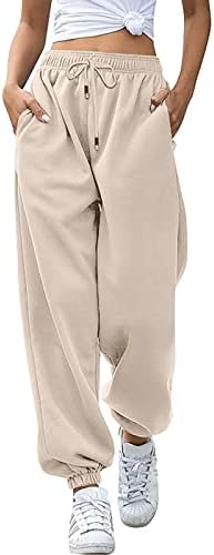 High Waist Comfortable Grey Sweatpants for Teen Girls