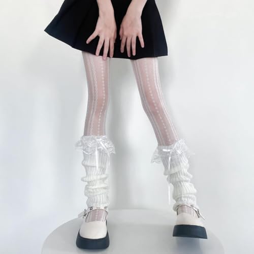 Y2K Knitted Leg Warmers for Women Kawaii Design