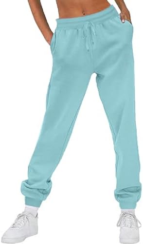 TANGNADE Fleece-Lined High-Waisted Thermal Womens Joggers