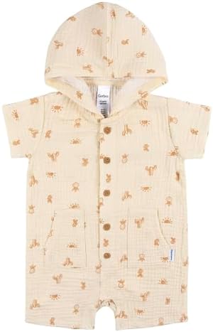 Gerber Baby Boys Lightweight Cotton Romper