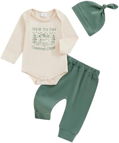 Perfect Fall Outfit for Newborns SocutebabeObj178 Romper Pants Hat Set