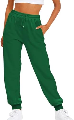 womens high-waisted drawstring casual track pants with pockets