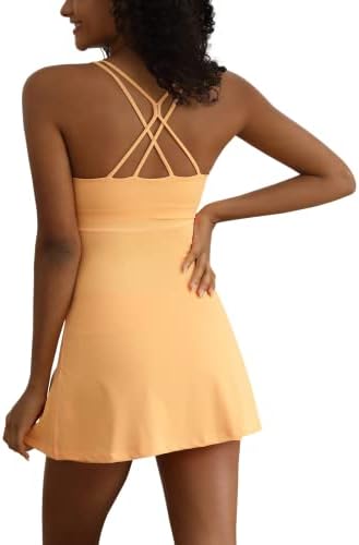 Topcloset Womens Tennis Dress with Built-in Bra Shorts Pockets