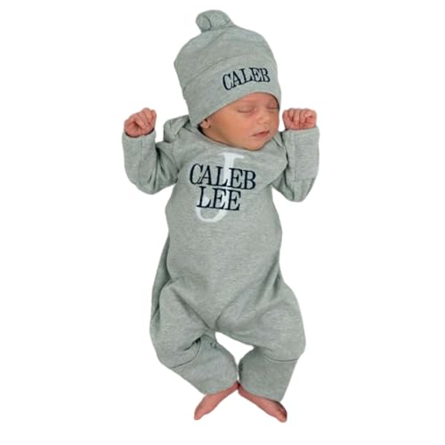 Personalized Newborn Baby Coming Home Outfit Custom Embroidered