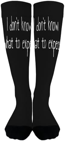 Funny High-Waisted Cotton Socks for Women Machine Washable
