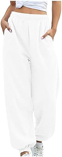Grey Wash High Waist Jogger Pants for Women