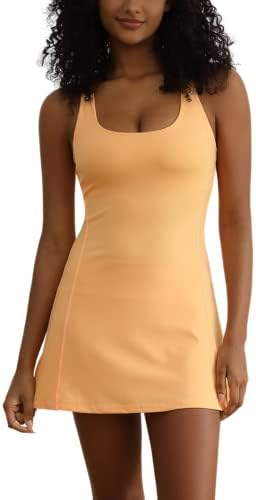 Topcloset Womens Tennis Dress with Built-in Bra Shorts Pockets