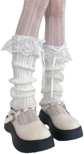 Y2K Knitted Leg Warmers for Women Kawaii Design