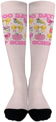 100 Days Of School Coquettes Bow Socks