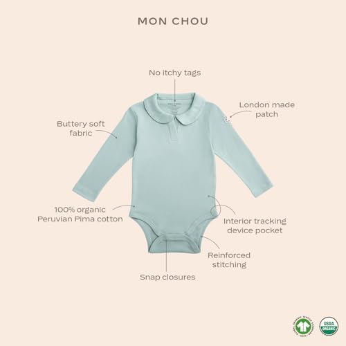 Mon Chou Baby Long Sleeve Polo Bodysuit