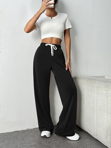 Comfort Style PINSPARK Wide Leg Sweat Pants for Women