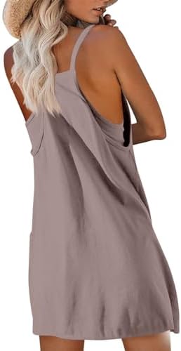 Cute Spaghetti Strap Athletic Dress with Pockets