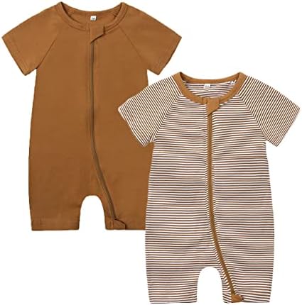 Feidoog 2PCS Baby Boys Girls Summer Romper Set