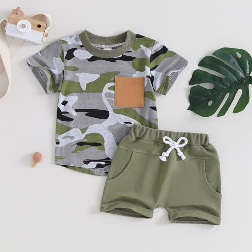 4th of July Toddler Boy Girl Camo Set