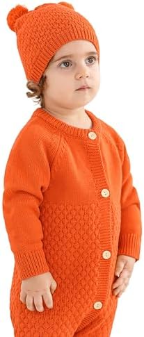 Newborn Baby Boy WinterRomper Long Sleeve Knitted Set 0-24Months