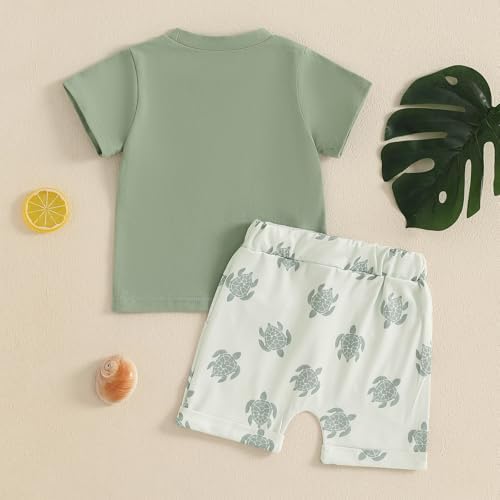 Infant Boy Summer Short Sleeve Set Checkered Pocket Shirts Stretchy Comfort