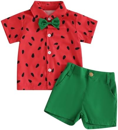 licupiee Toddler Boy Watermelon Shorts Sets - Comfort Fashion