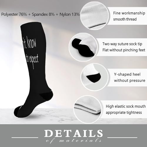 Funny High-Waisted Cotton Socks for Women Machine Washable