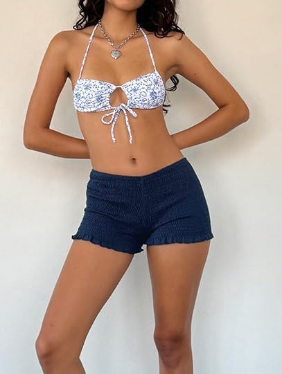 Navy Blue Boy Shorts Cute Trendy Denim Perfect for Every Look