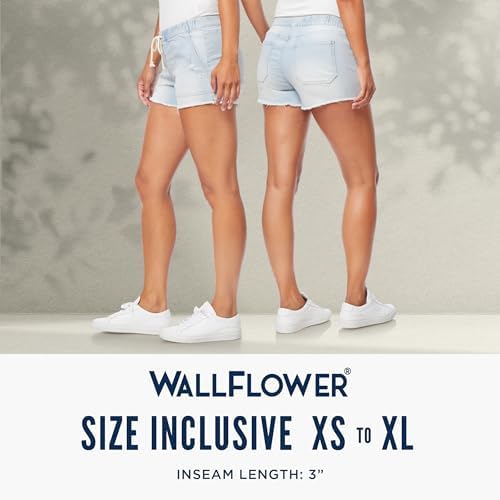 WallFlower Womens Denim Jogger Shorts